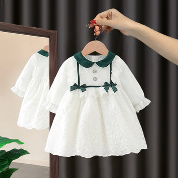 Baby Girl Princess Dress Spring Dress 2121 New 3-Year-Old 4-Week-Old Children Spring And Autumn Dress Girl'S Foreign Style Dress