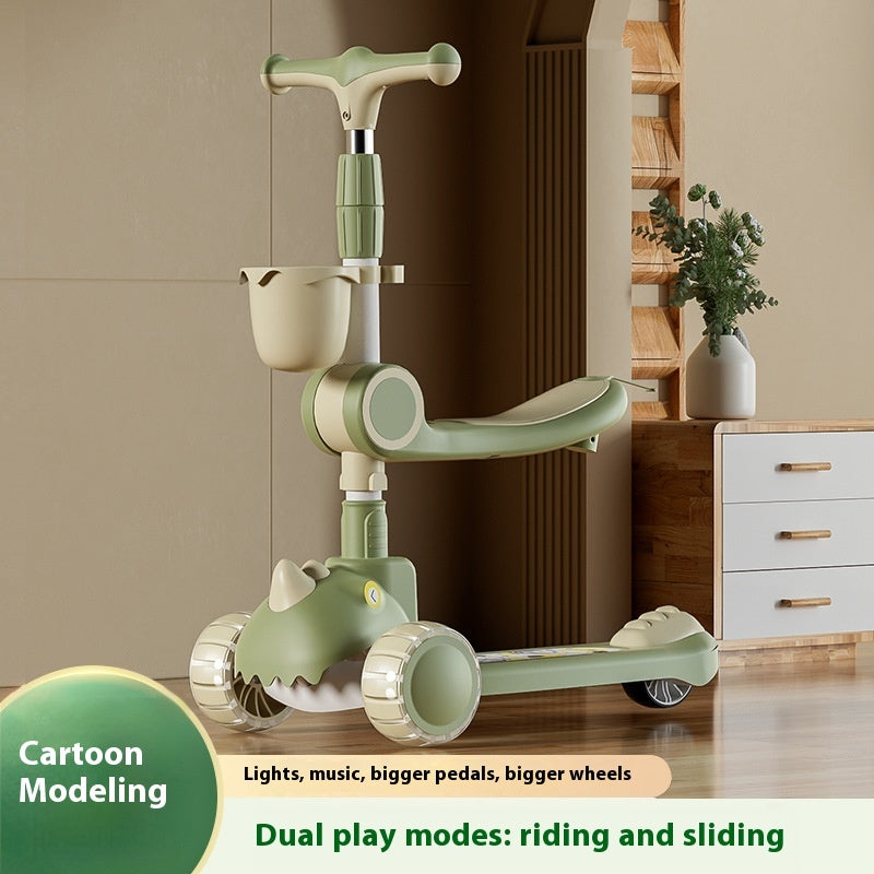 Children Dinosaur Scooter Multi-functional Five-in-one Toy Baby Boys And Girls